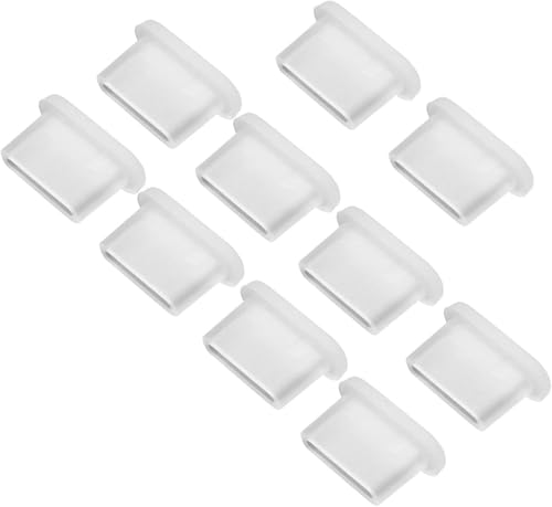 10 Pcs USB C Port Cover - Mobile Phone Dust Protector,Soft Silicone Type C Anti Dust Plug Waterproof USB C Plugs Protection Accessories,Anti-Dust Plugs Port,Maintenance,Upkeep and Repairs (White) - color: White