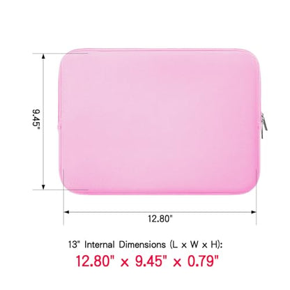 RAINYEAR 13.3 Inch Laptop Sleeve Case Padded Carrying Bag, Pink | Slim Protective Soft Zipper Computer Cover for 13.3 Inch Notebook Computer Chromebook 14 inch MacBook Pro/Max M1 M2 M3 M4 M5 - color: Pink, size: 13"-13.3"