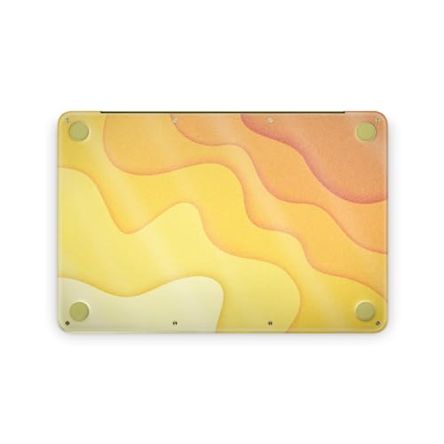 Glossy Glitter Laptop Skin Compatible with Apple MacBook Neo - Papercraft Yellow - Premium 3M Vinyl Protective Wrap Decal Cover - Easy to Apply | Crafted in the USA by MightySkins - color: Papercraft Yellow, size: MacBook Neo Full Cover Skin, style: Gloss