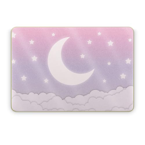 Glossy Glitter Laptop Skin Compatible with Apple MacBook Neo - Baby Moon - Premium 3M Vinyl Protective Wrap Decal Cover - Easy to Apply | Crafted in the USA by MightySkins - color: Baby Moon, size: MacBook Neo Full Cover Skin, style: Glossy Glitter Finish