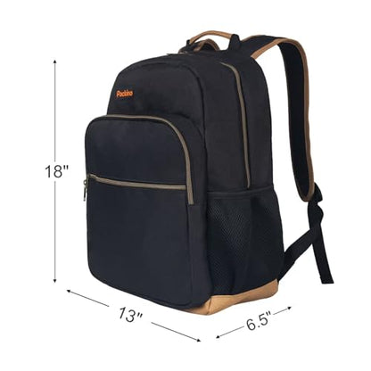 24L Travel Laptop Backpack, Business Anti Theft Slim Sturdy Large Laptops Backpack, Water Resistant College Computer Bag Gift for Men & Women Fits 17 Inch Notebook, Black