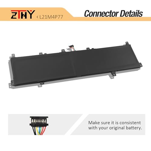 L21M4P77 L21D4P76 L21C4P74 Laptop Battery for Lenovo ThinkPad Z16 Gen 1/2 | 2022 Series Notebook Battery SB10W51989 5B10W51888 SB10W51990 5B10W51889 SB10W51988 5B10W51887 15.52V 72Wh 4640mAh - size: 12.44*3.46*0.24 inch L21M4P77