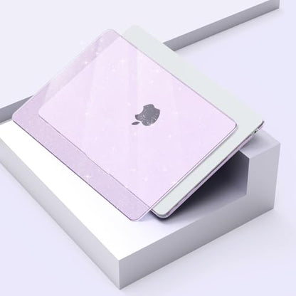 AKIT Compatible with MacBook Air 13 inch Case Glitter 2026 2025-2022 M5 M4 M3 M2 Model A3449 A3240 A3113 A2681, Laptop Hard Shell for Mac Air 13.6 + Keyboard & Screen Cover, Sparkly Lavender Purple - color: Glitter Purple