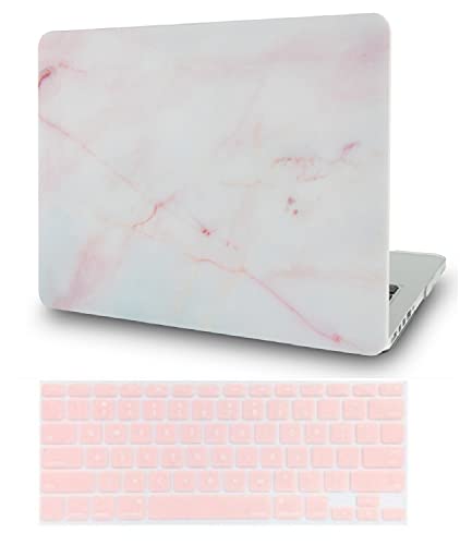 KECC Ultra Thin Case for MacBook Pro 13 inch 2026 2025-2016 Release M2 M1 Chip, Lightweight Plastic Hard Shell for MacBook Pro 13” + Keyboard Cover, Pink Marble - color: Pink Marble, size: Pro 13" M1 M2 2016-2025