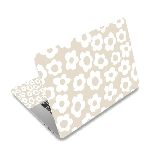 Laptop Skin Sticker Decal, Apricot Flower 13" 13.3" 14" 15" 15.4" 15.6 inch Laptop Netbook PC Notebook Universal Vinyl Reusable Skin Sticker Cover Art Case Protector - color: Apricot Floral Flower