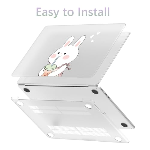 Compatible with MacBook Pro 13 inch Case Cute Kawaii Bunny | M2 2025, 2024-2016 A2338 M1 A2251 A2289 A2159 A1989 A1708 A1706 | Protective Hard Shell Matte Cover for Mac Pro 13 - color: Bunny A, size: MacBook Pro 13 inch