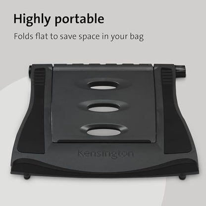 Kensington Easy Riser Portable Ergonomic Laptop Cooling Stand (12"-17") for Laptops, Chromebooks Macbooks and Wacom devices – Grey (K60112AM), Gray