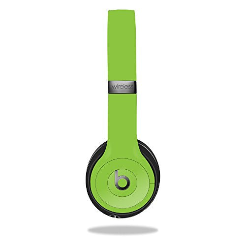 MightySkins Skin Compatible with Beats by Dr. Dre Solo 3 Wireless - Solid Lime Green | Protective, Durable, and Unique Vinyl Decal wrap Cover | Easy to Apply, Remove | Made in The USA - color: Lime Green