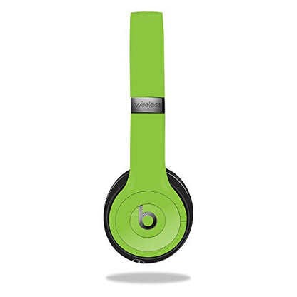 MightySkins Skin Compatible with Beats by Dr. Dre Solo 3 Wireless - Solid Lime Green | Protective, Durable, and Unique Vinyl Decal wrap Cover | Easy to Apply, Remove | Made in The USA - color: Lime Green