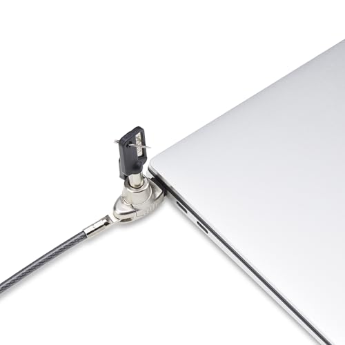 StarTech Slim Lock, 5ft (1.5m) Locking Cable, TAA | Noble Wedge Slot Compatible, Desk Anti-Theft Security For Laptop/Notebook, SNBLK-LAPTOP-LOCK - size: Nobel Wedge, style: Resettable Combination