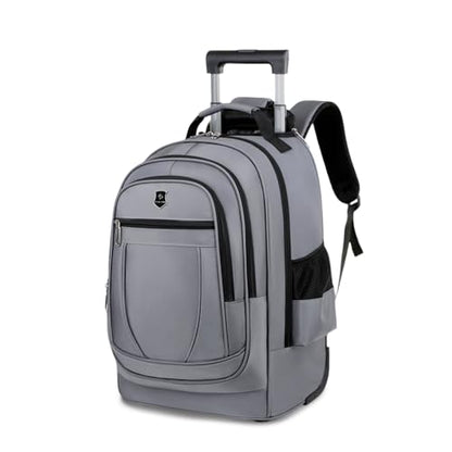 FANDARE 35L Rolling Laptop Backpack 2-in-1 Trolley Convertible Luggage Backpack with Wheels Travel Daypacks Multi-Functional Carry-On for Business Travel Trip Men Outdoor Urban Backpacks Grey - color: Grey