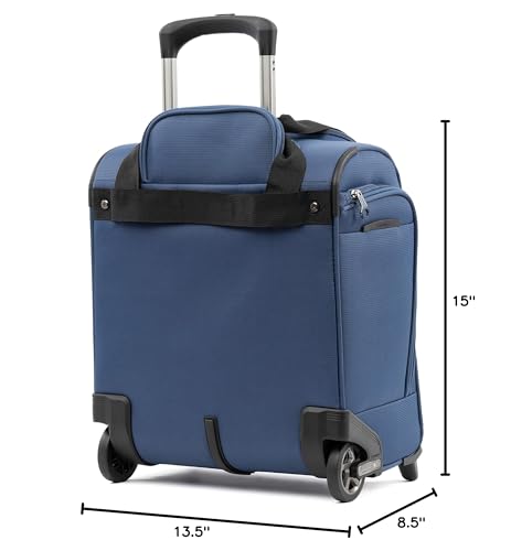 Travelpro Tourlite Softside 15-Inch Compact Carry-On, Upright 2 Wheel Bag, Lightweight Rolling Underseat, Blue - color: Blue