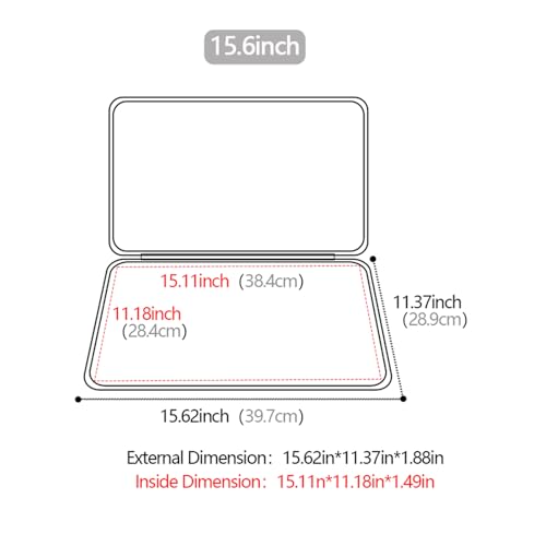 Hrad Shell 15.6inch HP Laptop Case Compatible for HP 15.6" Portable Computer Bag,Acer Aspire 5 Slim Notebook, EVA Protective Carrying Case Sleeve for 15.6" Lenovo IdeaPad,Black