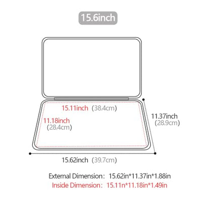 Hrad Shell 15.6inch HP Laptop Case Compatible for HP 15.6" Portable Computer Bag,Acer Aspire 5 Slim Notebook, EVA Protective Carrying Case Sleeve for 15.6" Lenovo IdeaPad,Black