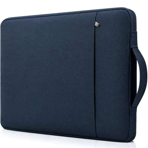 RAINYEAR 13.3 inch Laptop Sleeve Case Bag with Handle & Pocket, Navy Blue | Protective Padded Polyester Laptop Sleeve Case Briefcase for 13.3 Inch MacBook Pro/Air, 14 inch MacBook Pro/Max Computer PC - color: Navy Blue, size: 13"-13.3"