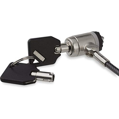 StarTech 6.6ft (2m) Laptop Cable Lock, with Keys, TAA, Desktops | Keyed Security Cable Lock for Compatible K-Slot Laptops, Anti-Theft Vinyl Coated Steel Cable Lock, LTLOCKKEY - size: K-Slot/T-Bar, style: Unique Keyed