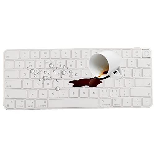 Keyboard Cover for iMac 24 Inch with M4/M3/M1 2024-2021, Apple Magic Keyboard 3 with Touch ID A3118 A2449, Mac mini Desktop M4 M2 M1 Chip Keyboard Accessories Ultra Thin Silicone Skin (Clear) - color: Clear