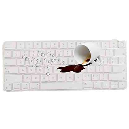 Keyboard Cover for iMac 24 Inch with M4/M3/M1 2024-2021, Apple Magic Keyboard 3 with Touch ID A3118 A2449, Mac mini Desktop M4 M2 M1 Chip Keyboard Accessories Ultra Thin Silicone Skin (Clear) - color: Clear