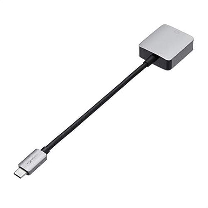 Amazon Basics USB-C to VGA Adapter, Aluminum Shell, Thunderbolt 3 Compatible, Plug-n-Play, 1080P, Gray, 1.65 x 1.38 x 0.63in - size: 1.65*1.38*0.63in