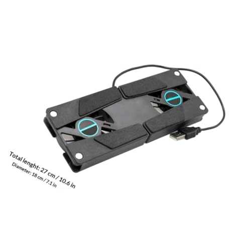 STOBOK 2Pcs USB Laptop Cooling Pad with Dual Fans Ventilated Support for All Laptops Slip Design for Travel and Business Use Efficient Heat Dissipation