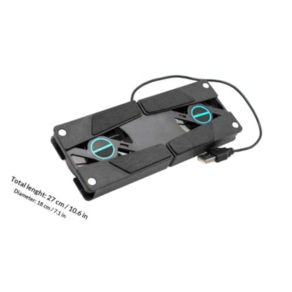STOBOK 2Pcs USB Laptop Cooling Pad with Dual Fans Ventilated Support for All Laptops Slip Design for Travel and Business Use Efficient Heat Dissipation
