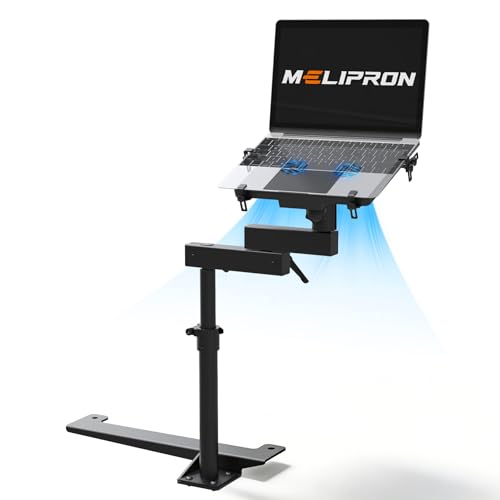 Truck Laptop Mount Fit for 19-26 Chevy Silverado, Tahoe, GMC Sierra, No-Drilling Vehicle-Specific Laptop Holder with Cooling Fan Adjustable Height for Work on The Go - size: Fit for Silverado, Sierra, Tahoe, Suburban, Yukon