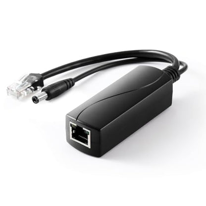 2.5G PoE Splitter 12V/2A, DC 5.5 * 2.5mm Plug, 48V PoE to DC 12V/2A 24W Output, 2.5Gbps Ethernet Comply IEEE802.3af/at, Plug and Play for IP Camera, Smart Home - style: PS5712TG-25-X DC 5.5 x 2.5 12V/2A