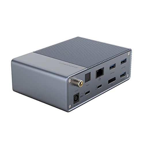 HyperDrive USB-C & Thunderbolt 4 GEN2 14-in-1 Dock for MacBook Pro/Air, iPad, PC - High-Speed Thunderbolt Docking Station - 40Gbps, Gigabit Ethernet, 85W PD - style: 14-in-1