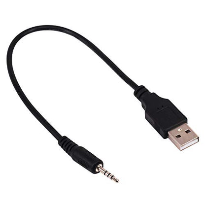 USB to 2.5mm Charger Cord, [2 Pack] 0.2m 2.5mm Male Jack Plug to USB 2.0 Male Data Extender Aux Audio Charging Cable Adapter (USB to 2.5mm) - color: USB to 2.5mm