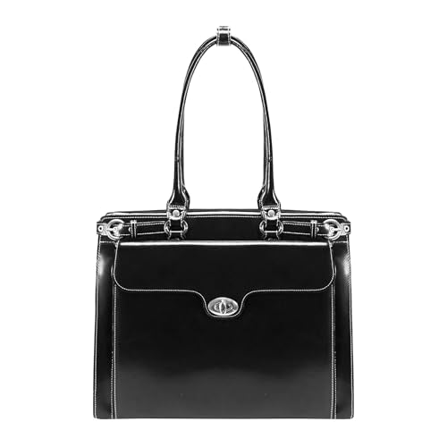 McKLEIN 15" Leather Laptop Briefcase- WINNETKA - color: Blk