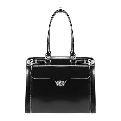 McKLEIN 15" Leather Laptop Briefcase- WINNETKA - color: Blk