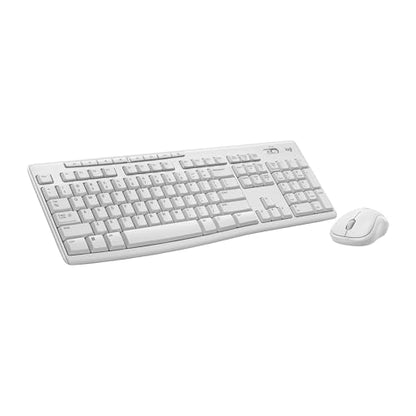 Logitech MK270 Full Size Wireless Keyboard and Mouse Combo - Off White | Full size keyboard with spill-resistant design, compact ambidextrous mouse, connect via single included USB-A Nano Receiver - color: Off White, size: 1 Pack, style: Combo