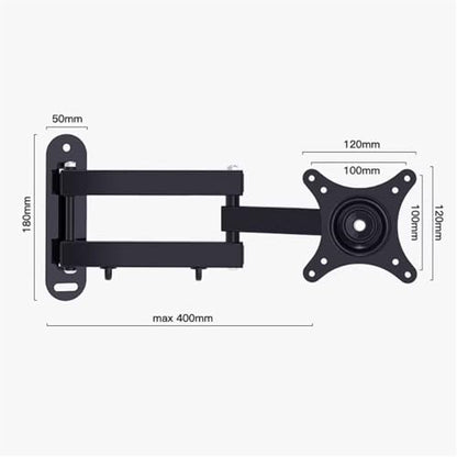 Monitor Arm Full Motion Monitor Wall Mount, Tilt Swivel Rotation Extension Articulating Monitor Arms for Most 14-27 Inch, 4.4-33.0lbs Screens, Max VESA 100x100mm Adjustable Monitor Stands