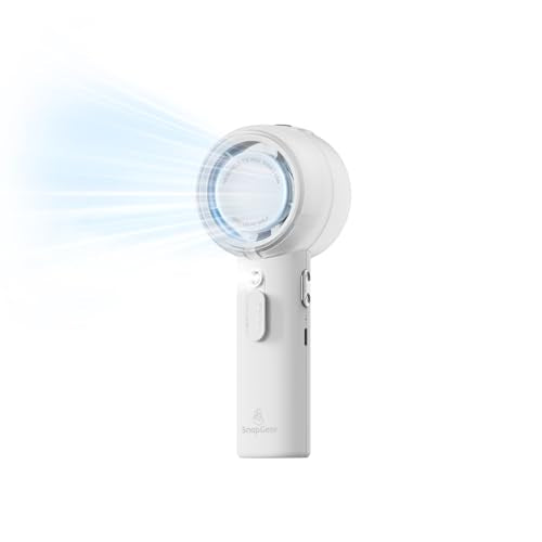 MIST Portable Cooling Fan 13.5H Runtime, 30ml Water Tank, 5 Speeds, 3-in-1 Handheld Fan with Icy Mist & Powerful Wind for Outdoor Travel, Office, Personal Cooling - style: Mist with 13.5H