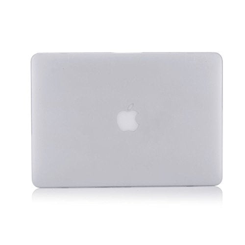 RUBAN Case Compatible with MacBook Pro 13 inch 2015 2014 2013 2012 (A1502 & A1425 Models), Plastic Hard Shell Case & Keyboard Cover for Old Version MacBook Pro Retina 13 Inch, Frost White - color: Frost Clear