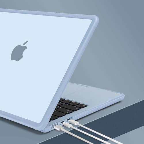 MOSISO Compatible with MacBook Air 13 inch Case M5 M4 M3 M2, Sky Blue | 4 in 1 Kit Anti-Crack Hard Shell with Kickstand for MacBook Air 13.6 inch Case 2026-2022 A3449 A3240 A3113 A2681 - color: Sky Blue