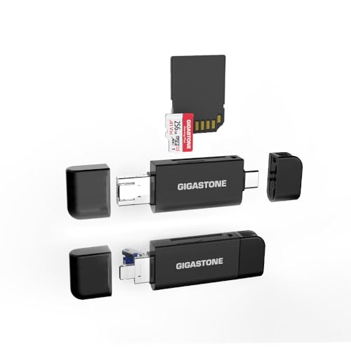 GIGASTONE SD Card Reader 2-Pack, 5-in-1 USB-A/USB-C Card Reader, Dual Slot for SD/Micro SD/SDHC/SDXC, Compatible with Laptop, PC, iPhone16/15, MacBook Pro/Air, iPad Pro, Android - color: 5-in-1 Card Reader 2 Pack