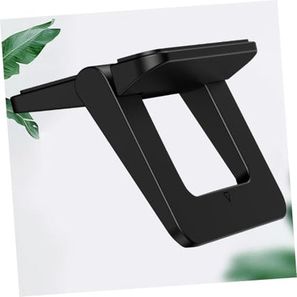 2pcs Mini Foldable Laptop Stand Holder, Portable Mini Notebook Bracket with Heightening Support, Compact Black Laptop Riser for Travel, Work, and Home Use
