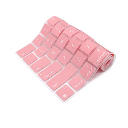 Se7enline Compatible with MacBook Keyboard Cover Skin for Mac Neo & Air 13/15 & Pro 14/16 inch (M5 M4 M3 M2 M1 A18 Pro) 2026/2025/2024/2023/2022/2021 Silicone Waterproof Dustproof Durable,Baby Pink - color: Baby Pink
