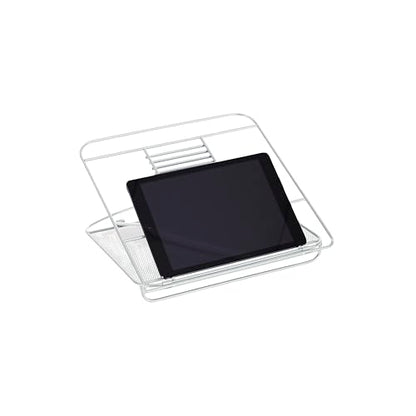 Safco Onyx Mesh Adjustable Ventilated Tabletop Laptop, Tablet Stand, Ergonomic Lift Stand' Silver - color: Silver