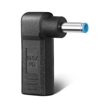 100W USB C to 4.5x3.0mm DC Connector, 4.5 x 3.0mm 19.5V DC Adapter Type C Male to Female Made for HP Laptops Series