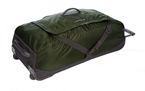 Eddie Bauer Traverse Luggage | Roller Wheels | Telescoping Handle | Travel | Vacation | Ripstop Nylon - Dark Loden, 31" - color: Dark Loden, size: 31"