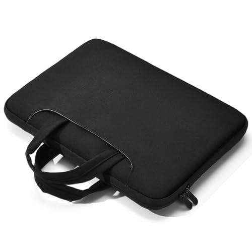 Slim Business Laptop Sleeve, Lightweight Protective Case with Handle & Pockets for 14/15.6" Laptops - color: Black, size: 14inch