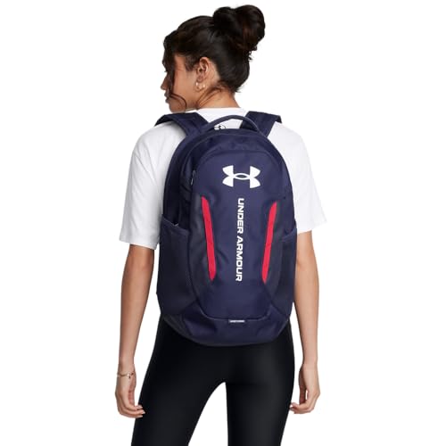 Under Armour Unisex-Adult Hustle 6.0 Backpack, (412) Midnight Navy/Midnight Navy/White, One Size Fits Most - color: (412) Midnight Navy / Midnight Navy / White, size: One Size