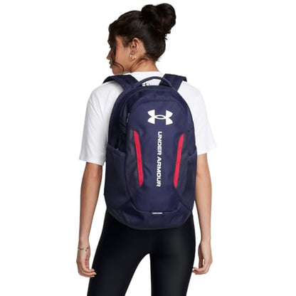 Under Armour Unisex-Adult Hustle 6.0 Backpack, (412) Midnight Navy/Midnight Navy/White, One Size Fits Most - color: (412) Midnight Navy / Midnight Navy / White, size: One Size