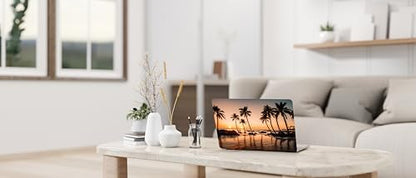 Laptop Skin Sticker Cover Decal Beach Designs - Universal Size - Fits All laptops up to a 16” Diagonal Size | Easy to Apply, Remove and Change Styles (Sunset Palm Trees) - style: Sunset Palm Trees