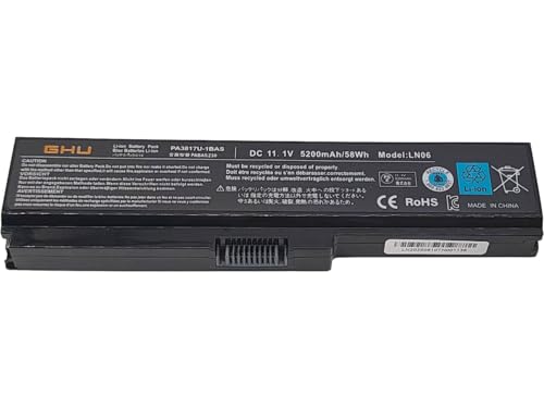 GHU PA3817U-1BRS Laptop Battery 58Wh Replacement for Toshiba Satellite L755 L675 L750 L700 P755 P750 C655 A655 A665, Compatible with PA3818U-1BRS - style: 58 Wh (PA3817U-1BRS)