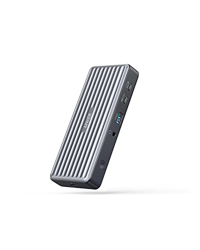 Anker USB-C Docking Station, PowerExpand 9-in-1 USB-C PD Dock for Laptops | 60W Charging for Laptop, 20W Charging for Peripherals, 4K HDMI and DisplayPort, 5Gbps Max Transfer, Ethernet, 3.5 mm Audio