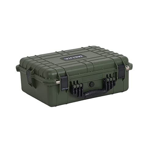 MEIJIA All Weather IP67 Waterproof Hard Camera Case,Hard Protective Case,Hard Case with Customizable Foam,Fit Use of Drones,Camera,Equipments,Pistols(Green,19.78x15.77x7.41inches) - color: Green, size: 19.78x15.77x7.41inches
