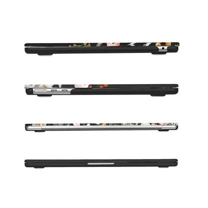 MOSISO Compatible with MacBook Air 13 inch Case M5 2026 M4 2025 M3 M2 2024-2022 A3449 A3240 A3113 A2681, Plastic Garden Flowers Hard Shell&Keyboard Cover&Screen Film for MacBook Air 13.6, Black - color: Black